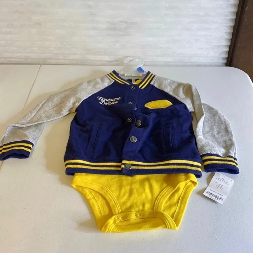 Carter’s Letterman Jacket Onesie Set‎